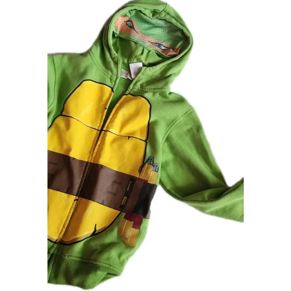 Teenage Mutant Ninja Turtles TMNT Hoodie Y8 zip Jacket Michelangelo cospaly
